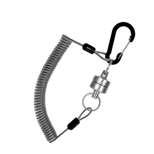 Hebilla de succión magnética de cuerda telescópica – Mosquetón magnético telescópico de succión – Llavero multiusos antipérdida para montañismo, exploración al aire libre, senderismo, , camping