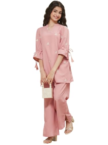 Image of Printed Kurti Pant and Dupatta Set for Girls, Soft Cotton Blend Salwar Suit Set, Kids Ethnic Dress,