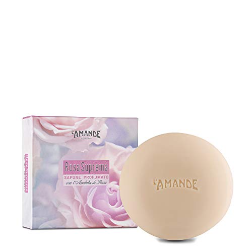 L'Amande Rosa Suprema - Jabón perfumado en caja de regalo, 150 g