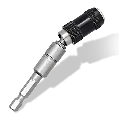 Yihaifu Tournevis Porte-embout Barre d'extension Barre d'alimentation, Argent Noir Cover