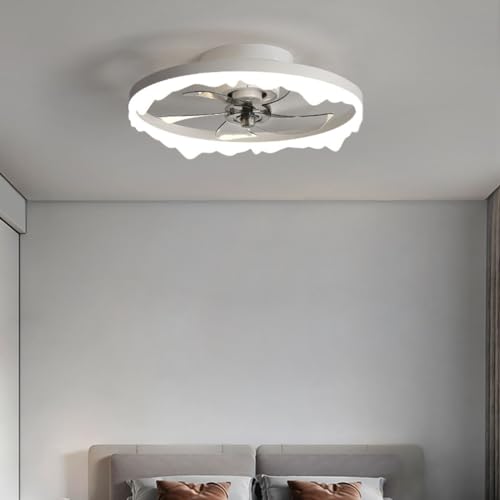 Ventilador de techo sin ruido para dormir con luz LED e iluminación invisible 4
