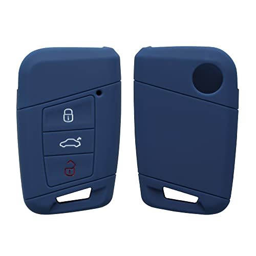 kwmobile Cover Chiavi Auto Compatibile con VW con 2 tasti - Custodia Protettiva Chiave Auto Copri Telecomando Gomma - Portachiave Macchina Silicone