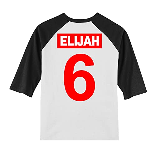 Personalized Avenging Super Heroes Birthday Shirt | Handmade Decorated Shirt | Personalized with Name and Age | Unisex 3/4 Sleeve Raglan T-Shirt3