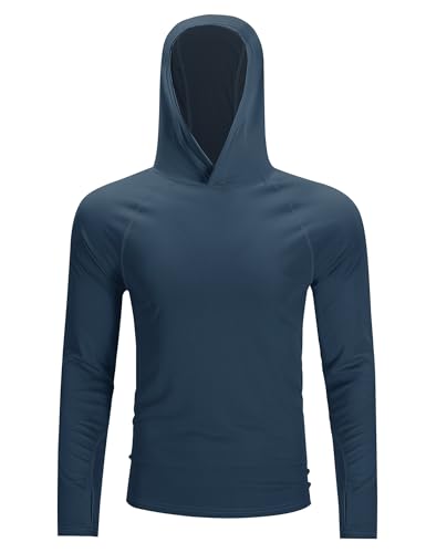 iWoo Men's UPF 50+ Sun Protection Long Sleeve Quick Dry Hooded Shirt - image 3