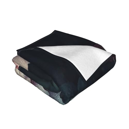 Couverture en flanelle chaude et légère imprimé floral pour lit et canapé