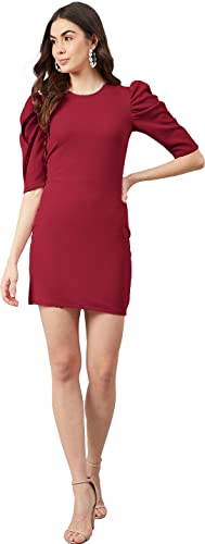 Image of Regolith Designer Sarees Women's Polyester Bodycon Knee-Length Dress