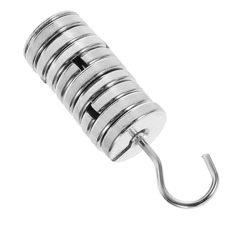 SOLUSTRE 1 Set Slotted Mass Weights Labs Slotted Weights Slotted Mass with Hanger Slotted Hanger Small Weights to Hold Things Down Slotted Mass Hanger Chrome Plated Iron Silver