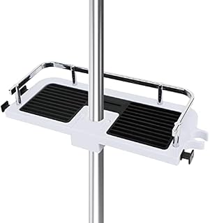 Bathroom Shower Rack Shelf No Drilling Storage Shelves, 2-in-1 Liftable Multi-function Shower Organizer Holder Suitable for Bathroom Soap Shampoo Towel