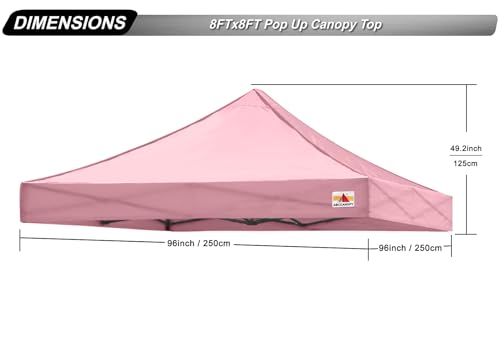 Image of ABCCANOPY Replacement Canopy Top for Pop Up Canopy Tent 8x8 Pink
