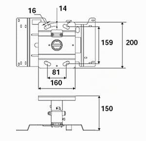 Soporte proyector de techo Epson ELPMB22 anclaje metálico serie G 2