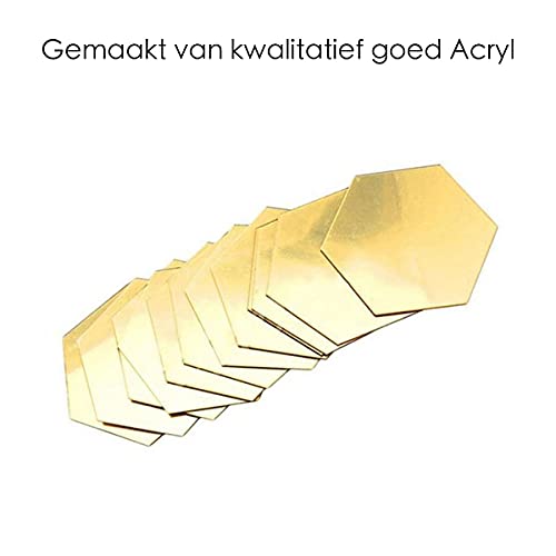 Spiegel Sticker Set - Goudkleurig - 18 x 16 cm - Waterproof - Afbeelding 5