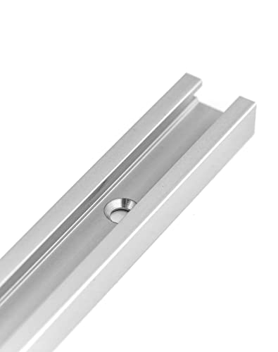 QWORK® 4 Pack T Track Rail Aluminium Extrusion, 12" 300mm, Double Cut Design, for T-bolts, Clamps, Sliding Blocks - Image 4