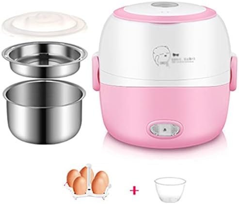 Mini Electric Rice Cooker Stainless Steel Inner Thermal Heating Lunch Box Portable Food Steamer Cooking Container