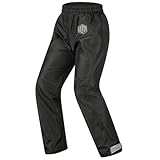 ILM Impermeabile Antipioggia Uomo Donna Pantaloni da Pioggia con Copriscarpe a Scomparsa per Moto Bicicletta Pesca Escursionismo Campeggio Modello RS03,Nero,L