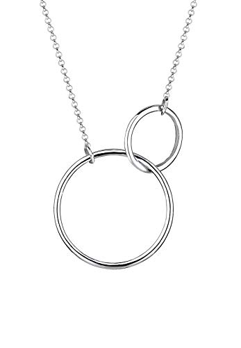 Preisvergleich Produktbild Elli Halskette Kreis Rund Ring Geo Trend 925 Sterling Silber