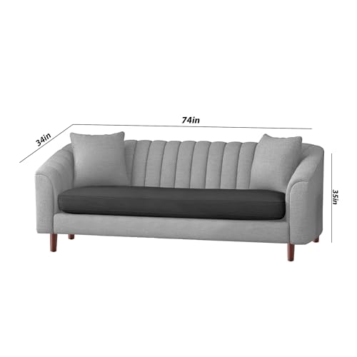 Image of Doraldo 3 + 2 Seater Sofa Set for Living Room (Black Grey) Premium Fabric Sofa