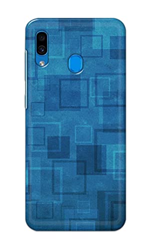 Image of Printed Hard Back Cover Case for Samsung Galaxy A20 | Samsung Galaxy M10s Back Cover (Plain Azure Blue) -702
