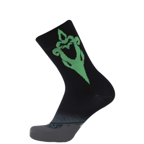 SuMade Wasserdichte Mountainbike-Socken für Herren, Workout, lange trockene Passform, feuchtigkeitsableitend, sportliche Leistung, gepolstert, Sport, Motorrad, Skisocken (schwarz und grün, groß) Cover