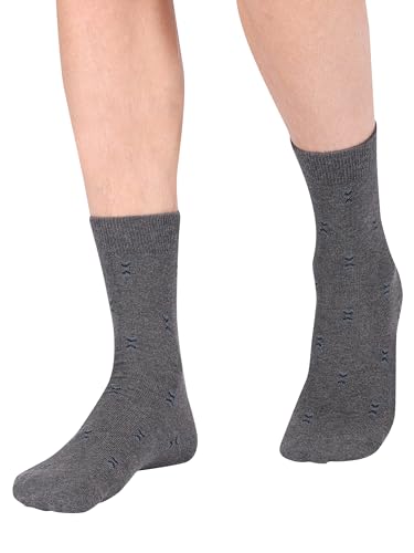Image of Jockey 7104 Men's Compact Cotton Stretch Crew Length Socks with Stay Fresh Treatment (Pack of 3 Pattern May Vary)