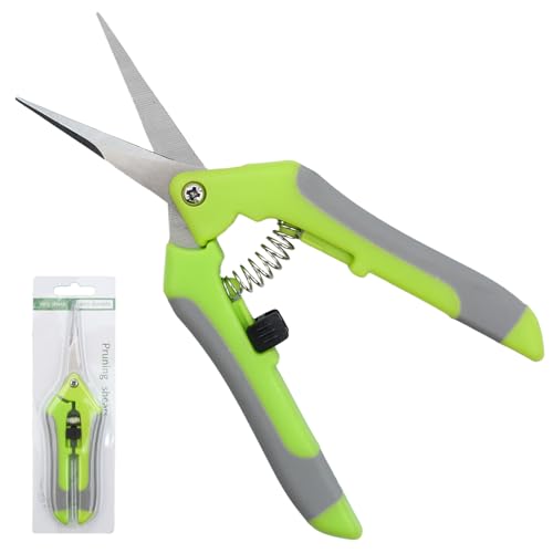 1 Stück gartenschere,Klein Gartenschere,ernteschere,baumscheren,grow zubehör,trimmschere,bonsai schere,gartenschere klein,Pflanzenschere,für Bonsai Pflanzen Blumen Gemüse Obst(Grün)
