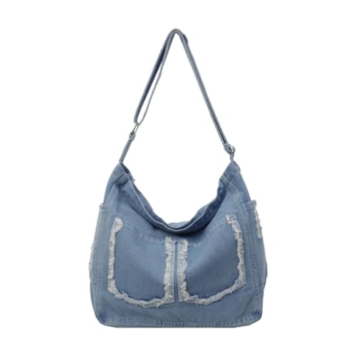 Sac à Épaule Femme Denim Multipoche pour un Transport Pratique sans Effort