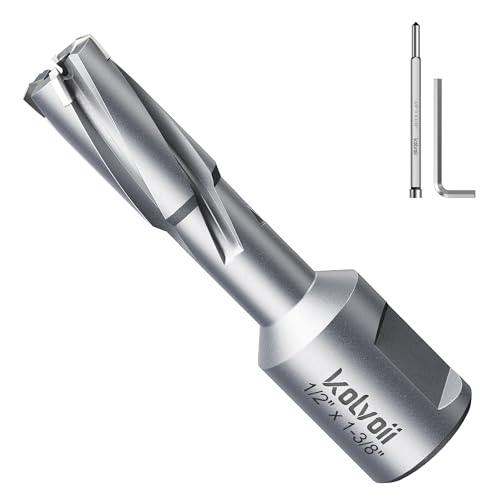 Kolvoii TCT Annular Cutter 1/2" Diameter x 1‑3/8" Depth, Mag Drill Bit
