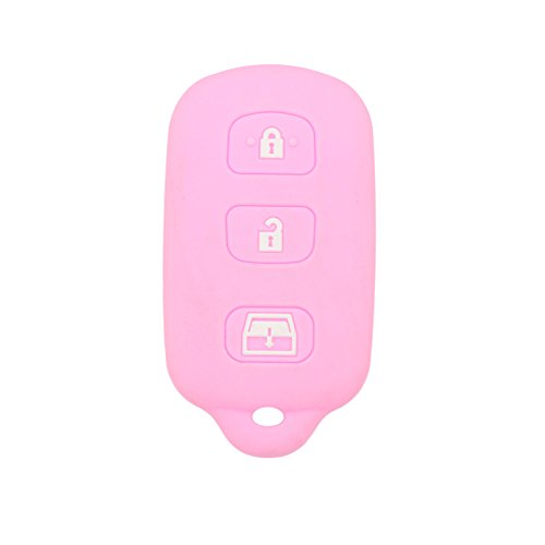 BROVACS Silicone Cover Protector Case Holder Skin Jacket Compatible with TOYOTA 3+1 Button Remote Key Fob CV2410 Pink - Image 2