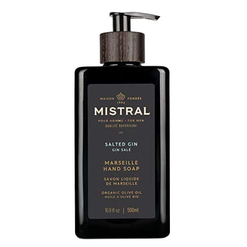 Mistral Salted Gin Liquid Hand Soap for Men, 16.9 Fl Oz