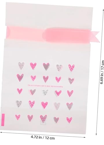 Image of VRB Dec 40Pcs Return Gift Bags - Potli Bags, Return Gift Bags for Kids Birthday - Gift Packing Bags - Goodie Bag for Return gifts - goodie bags - gift pouches for return gifts - guddy bags for return gifts (40Pcs Heart Ribbon Bag)