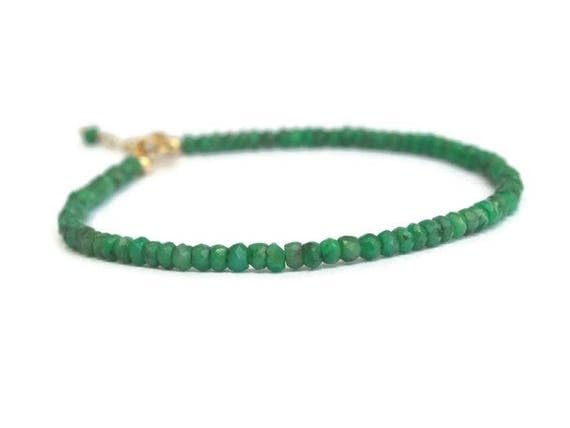 Pulsera de esmeralda ajustable de 7 pulgadas que soluciona problemas de talla en muñeca 2