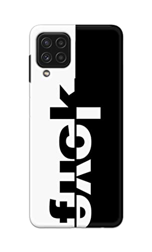 Image of PRINTFIDAA One Words Fukc Love Creative Art Innovative Wonderfull Printed Designer Hard Case for Samsung Galaxy A22 4G Back Cover -(e) RPM1003