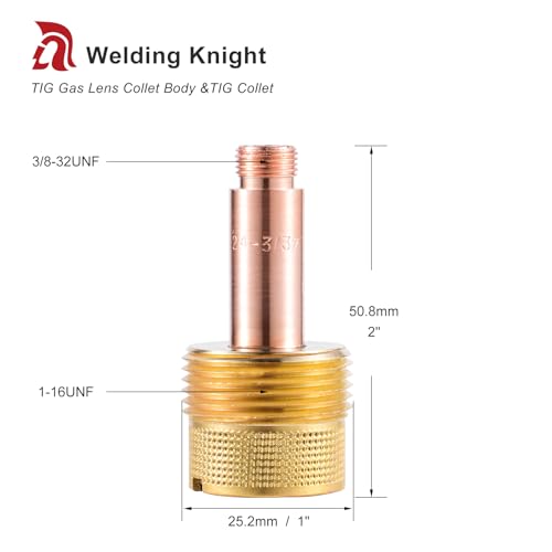 Image of Large TIG Gas Lens Collet Body 45V64 3 /32 inch&2.4mm 10N24 7Pcs