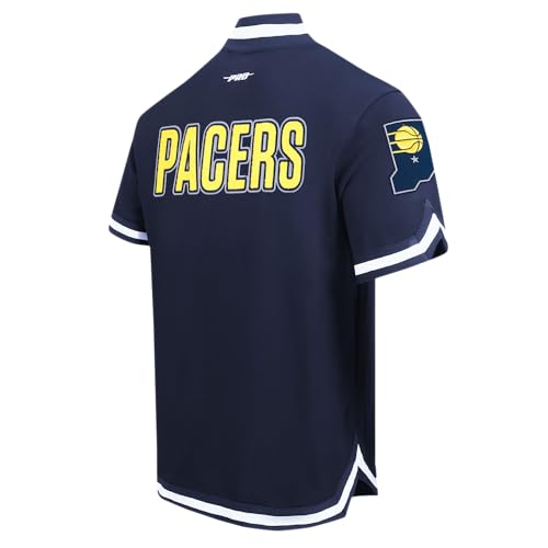 Pro Standard Mens NBA Indiana Pacers Classic Chenille Button Down Midnight Navy 2XL - Image 4