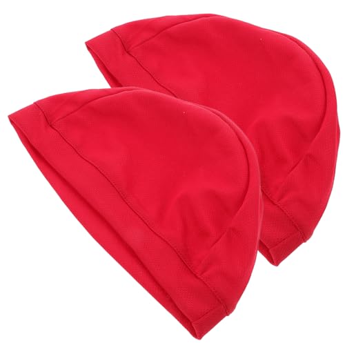 GALPADA 2pcs Cooling Helmet Liner Beanie for Cycling Sweat-Wicking Skull Cap Sun Protection Sports Cap Breathable Headwear Pirate Hat Bandana Red