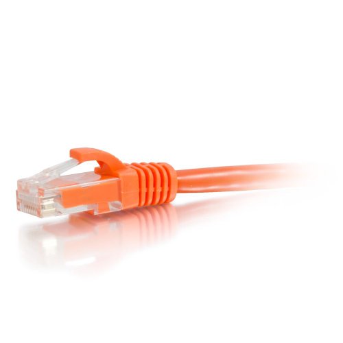 Image of C2G 00454 Cat5e Cable - Snagless Unshielded Ethernet Network Patch Cable, Orange (25 Feet, 7.62 Meters)