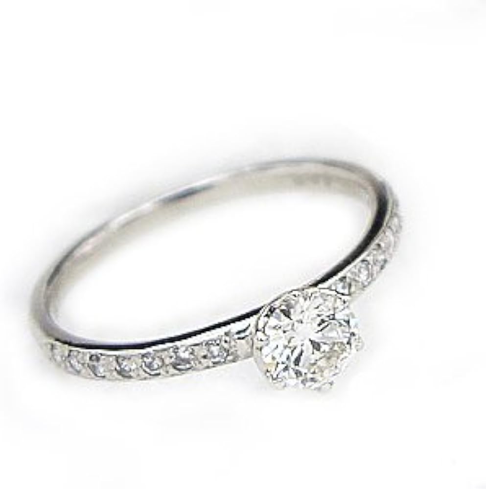 Amazon | K18 0.4ctエタニティダイヤモンドリング 細美アーム 0.4