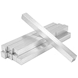 MUKCHAP 8 PCS 1 x 1 x 11.8 Inch Aluminum Bar, Square Aluminum Rod for Crafting, Industrial, 6061 Aluminum Solid T6511 Plate Mill Stock