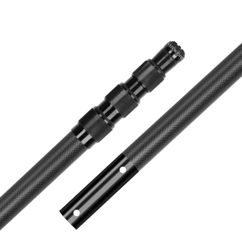 imgokaha Carbon Fiber Pool Pole - Professional 15 Foot Telescopic Pool Cleaning Pole, Pool Skimmer...