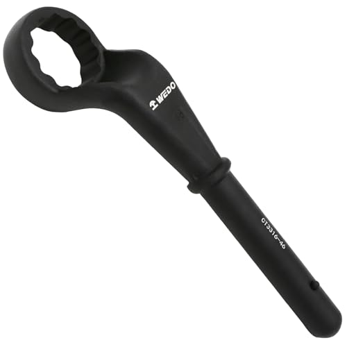 WEDO Box Wrench for Extension,Size 75mm,Length 375mm,Ring Wrench 75 Degree High End,40 Chrome Steel,One-time Die Forged,Strong Torque,High Strength,Wear Resistance,Black-Spray on Surface