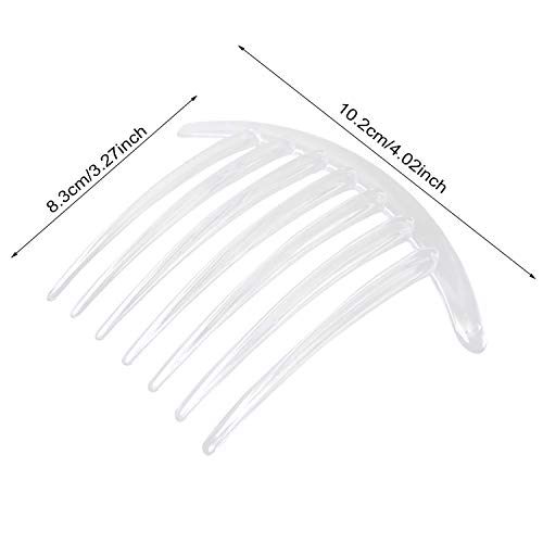 Honbay 6Pcs Plastic 7 Tooth French Twist Combs Hair Side Combs Clips Accessory For Women And Girls (4Inch) #TOP1