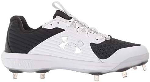 Under Armour Men's Yard MT Baseball Shoe, Black (002)/White, 7 | Image 5