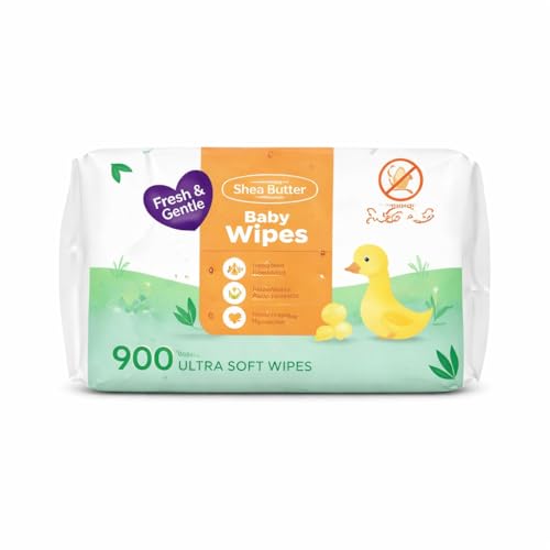Image of Shea Butter Baby Wipes, 900 Count - Free From Phenoxyethanol, Parabens, Phthalates, And Alcohol - Enriched With Soothing Shea Butter - Ultra Soft - Gentle On Skin - Hypoallergenic And pH Balanced