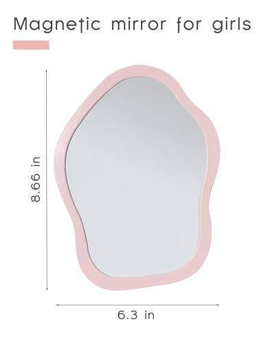 Espejo magnético KEYDUACU 8.65" x 6.3" para lockers y hogar miniatura 6
