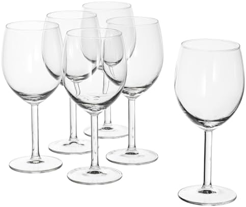 Red Wine Glass by IKEA- Svalka Series Set of 6, 10 0Z