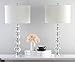 SAFAVIEH Lighting Collection Liam Stacked Crystal Ball 29-inch Bedroom Living Room Home Office Desk Nightstand Table Lamp Set of 2 (LED Bulbs Included)