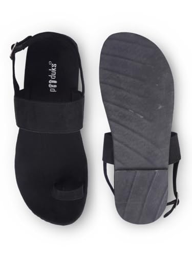 Paaduks Men's Zoo Black Sandals