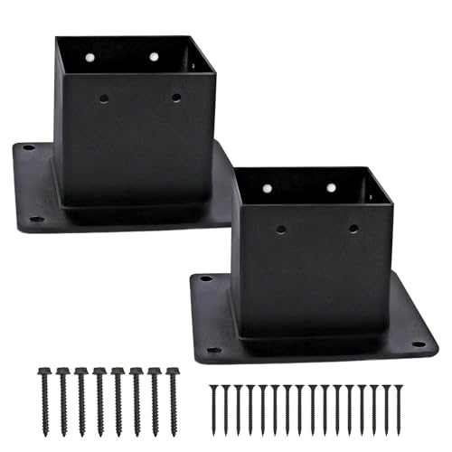 Soporte para postes de 10 x 10 cm, 2 unidades de 8,4 x 8,9 cm, tamaño interior, soporte para pérgolas de madera, para suelo, jardín, jardín, terraza, patio trasero, cobertizos