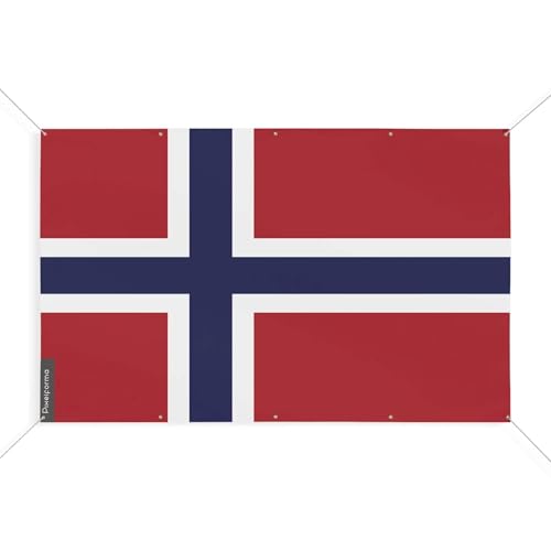 Drapeau Svalbard et Jan Mayen 90x135cm pavillon extérieur 10 oeillets