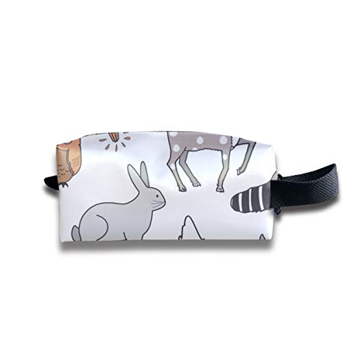 Forest Animals Fox Bear Raccoon 1482 Travel Makeup Bag Portable Makeup Train Case