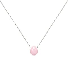 Pink Quartz Necklace-silver
